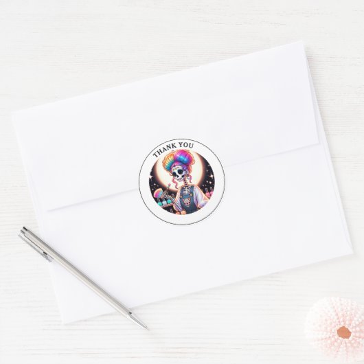 Tarot Nail Technician Bedankt Ronde Sticker (Envelop)