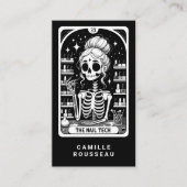 Tarot Nail Technician Black Business Card Visitekaartje (Voorkant)