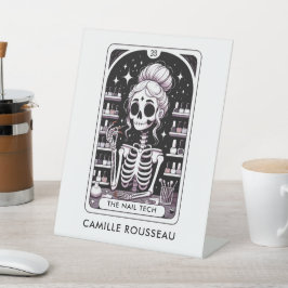 Tarot Nail Technician Gepersonaliseerde zaken Reclamebord Met Voetstuk