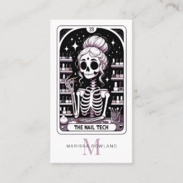 Tarot Nail Technician Monogrammed Visitekaartje
