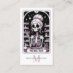 Tarot Nail Technician Monogrammed Visitekaartje