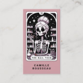Tarot Nail Technician Roos Pink Visitekaartje (Voorkant)