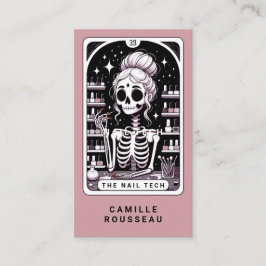 Tarot Nail Technician Roos Pink Visitekaartje