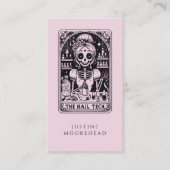 Tarot Nail Technician Roze Visitekaartje (Voorkant)