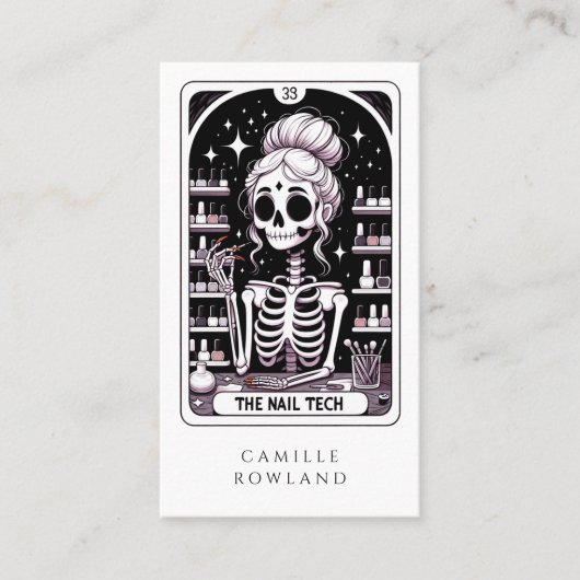 Tarot Nail Technician Visitekaartje (Voorkant)