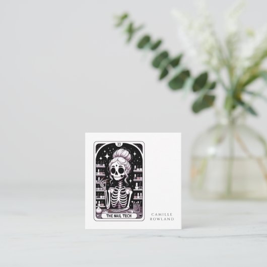 Tarot Nail Technician Visitekaartje (Staand voorkant)