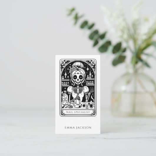 Tarot Nail Technician Visitekaartje (Staand voorkant)