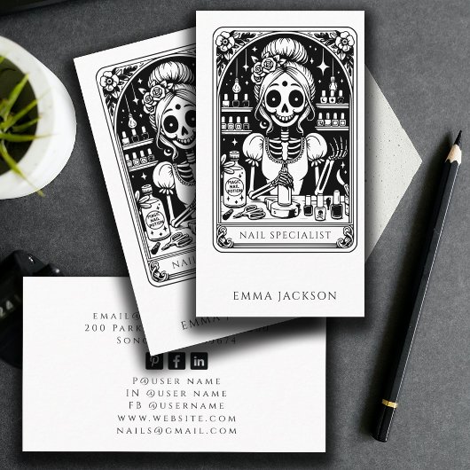 Tarot Nail Technician Visitekaartje