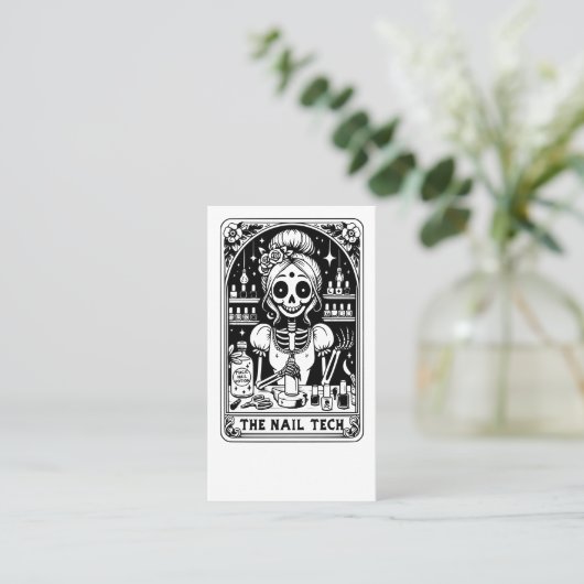 Tarot Nail Technician Visitekaartje (Staand voorkant)