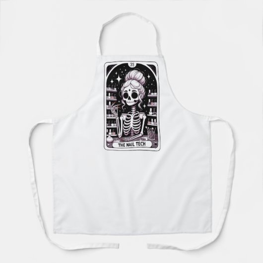 Tarot Nail Technician Visitekaartje Schort (Voorkant)