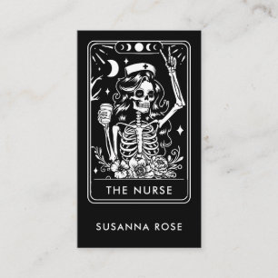 Tarot Nurse Black Visitekaartje