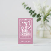 Tarot Nurse Dusty Pink Visitekaartje (Staand voorkant)