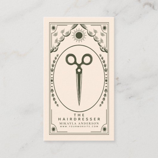 Tarot Olive  Hair Stylist Visitekaartje (Voorkant)