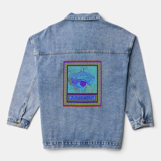 Tarot Oordeel Oog Denim Jacket (Achterkant)