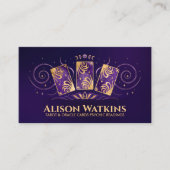 Tarot / Oracle kaarten gouden ornament Visitekaartje (Voorkant)