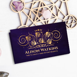 Tarot / Oracle kaarten gouden ornament Visitekaartje