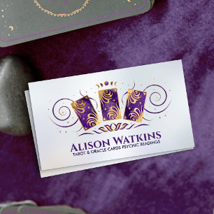 Tarot / Oracle kaarten gouden ornament Visitekaartje