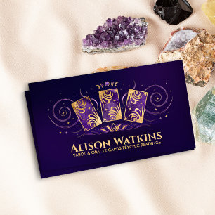 Tarot / Oracle kaarten gouden ornament Visitekaartje