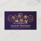 Tarot / Oracle kaarten gouden ornament Visitekaartje (Voorkant)