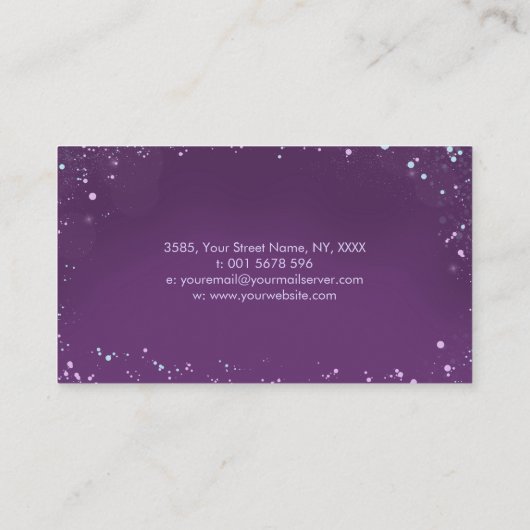 Tarot / Oracle kaarten met kristallen bol en krist Visitekaartje (Achterkant)