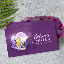 Tarot / Oracle kaarten met kristallen bol en krist Visitekaartje