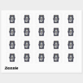 Tarot Perzisch - De bekende Halloween kat Vierkante Sticker (Vel)