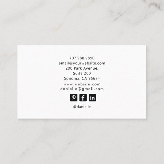 Tarot Pet Groomer Visitekaartje (Achterkant)