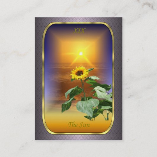 Tarot Profile Cards - De zon Visitekaartje (Voorkant)