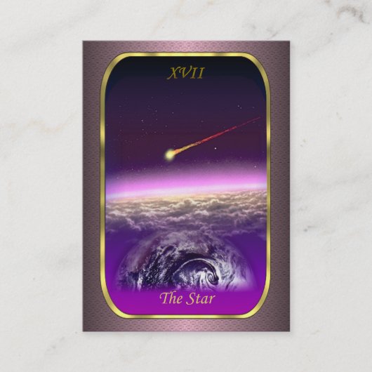 Tarot Profile-kaarten - de Star-kaart Visitekaartje (Voorkant)