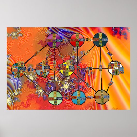 Tarot Qabbalah van WG Grey Poster (Voorkant)