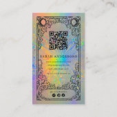 Tarot Reader | Holographic Celestial Tarot Reader  Visitekaartje (Achterkant)