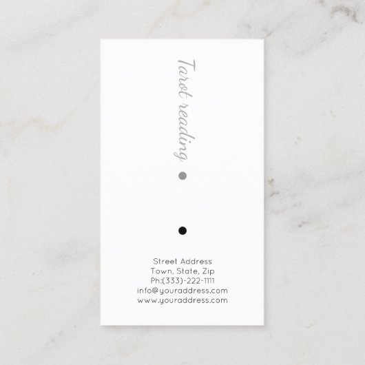 Tarot Reader Psychisch Medium Energy Healing Visitekaartje (Achterkant)