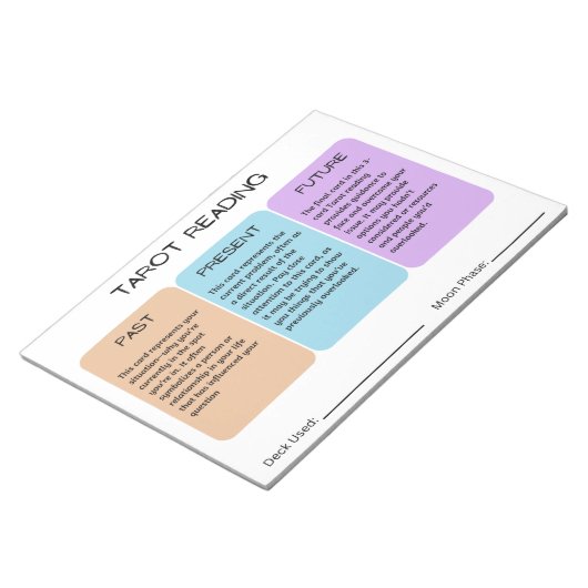 Tarot Reading 11 x 8,5-inch Notitieblok (Schuin)