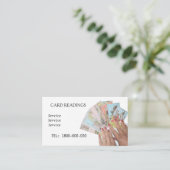 TAROT READING BEWERKBARE KAART VISITEKAARTJE (Staand voorkant)