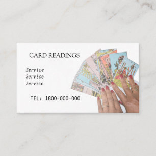 TAROT READING BEWERKBARE KAART VISITEKAARTJE