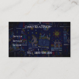 TAROT READING BEWERKBARE KAART VISITEKAARTJE