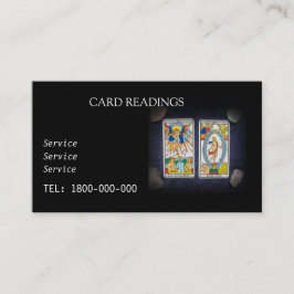 TAROT READING BEWERKBARE KAART VISITEKAARTJE