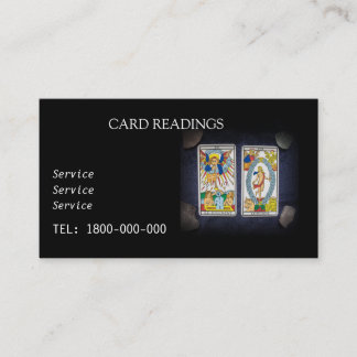 TAROT READING BEWERKBARE KAART VISITEKAARTJE