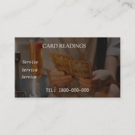 TAROT READING BEWERKBARE KAART VISITEKAARTJE