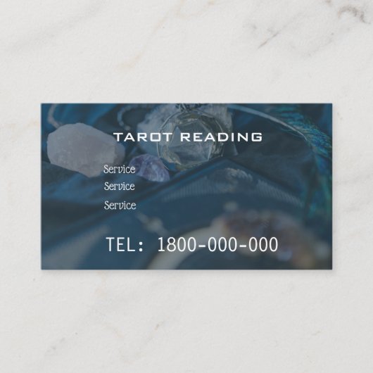 TAROT READING BEWERKBARE KAART VISITEKAARTJE (Voorkant)