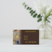 TAROT READING BEWERKBARE KAART VISITEKAARTJE (Staand voorkant)