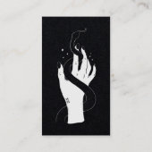 Tarot Reading Black and White Hand and and Snake Visitekaartje (Achterkant)