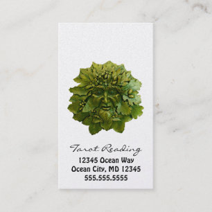 Tarot Reading Green Man Visitekaartje