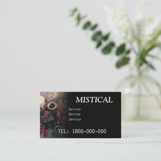 TAROT READING MISTISCH VISITEKAARTJE (Staand voorkant)