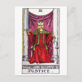 tarot-rechtvaardigheid briefkaart