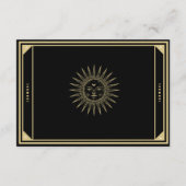 Tarot RSVP Elegant Gold Black  Sun Moon Informatiekaartje (Achterkant)