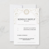 Tarot RSVP Sun Moon Stars Gold  Kaart (Voorkant)