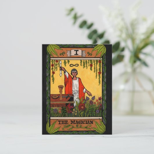 Tarot-serie - De goochelaar Feestdagenkaart (Staand voorkant)