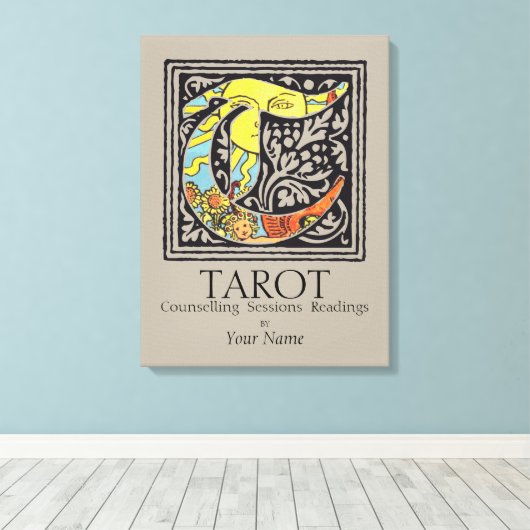 TAROT Sessions, counseling, - Wrapped Canvas (Insitu (Houten vloer))
