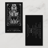 Tarot Skelet Bakker Gardeer Cupcake Zwart Visitekaartje (Voorkant / Achterkant)